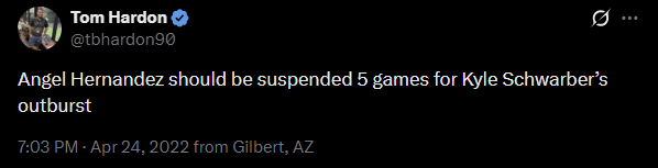 Tweet calling for robo umps